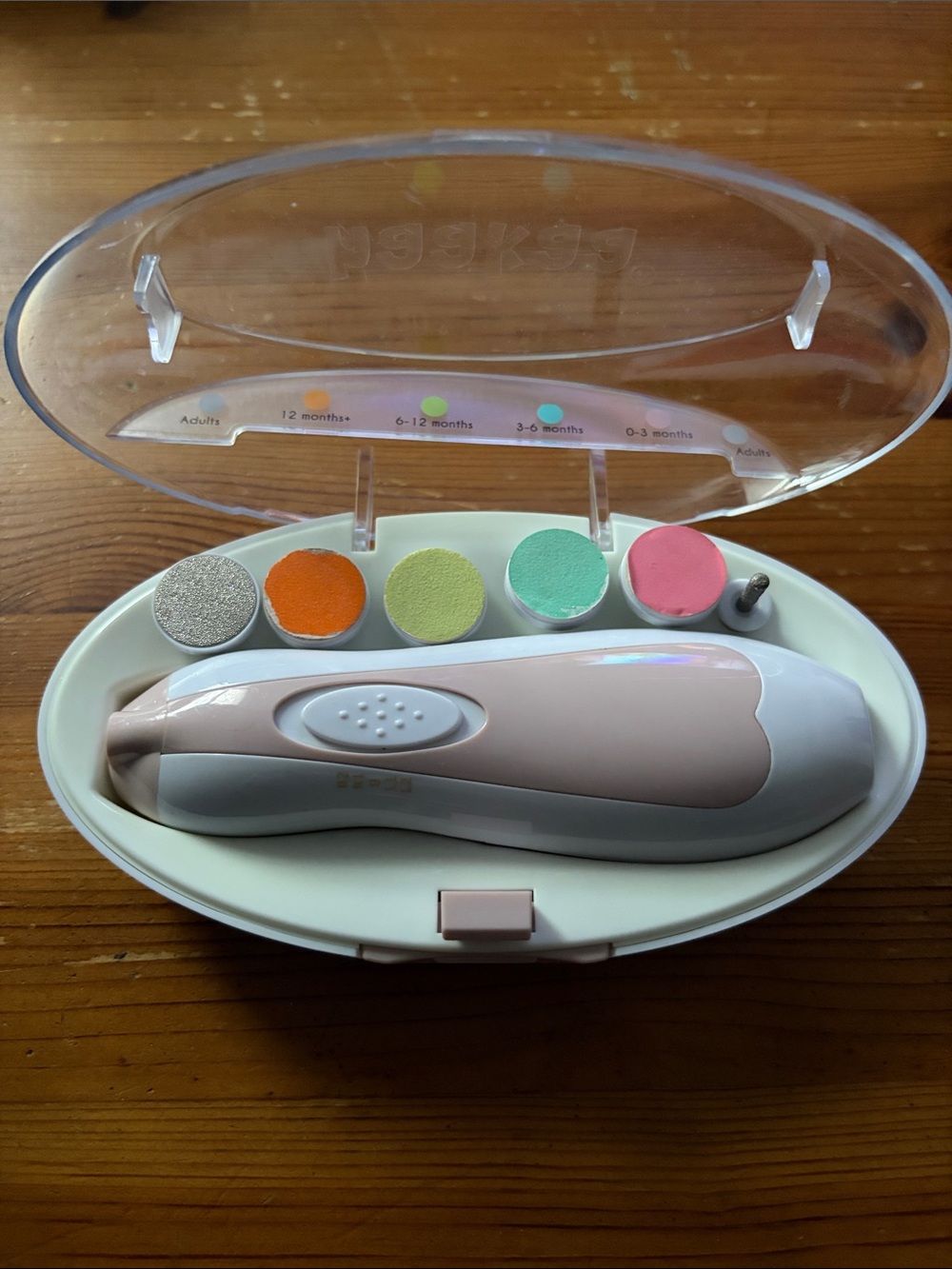 Electric Baby Nail Grooming Kit with Pink Accents